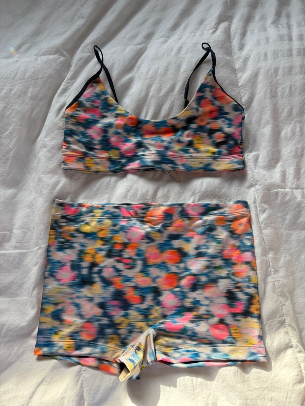 LyreBird from Anthropologie Renna Abstract Floral Two-Piece Lounge Set